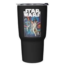 Star Wars Signature Poster Stainless Steel Tumbler w/Lid Black 27 oz.