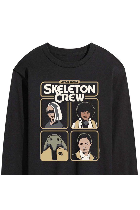 - Skeleton Crew Grid - Men's Long Sleeve Graphic T-Shirt