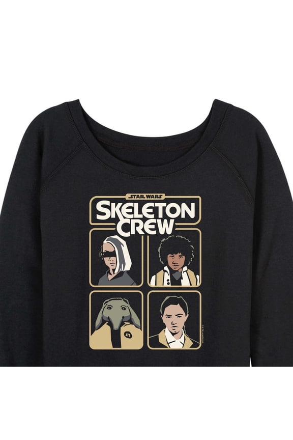 - Skeleton Crew Grid - Women's French Terry Long Sleeve Pullover