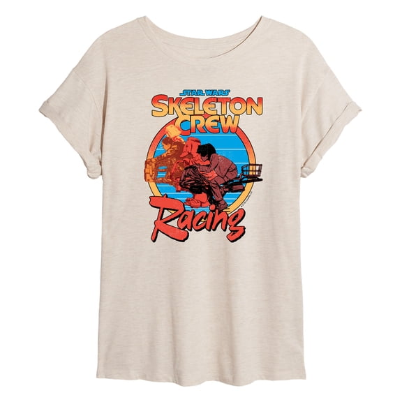 Star Wars: Skeleton Crew - Racing - Juniors Oversized Graphic T-Shirt