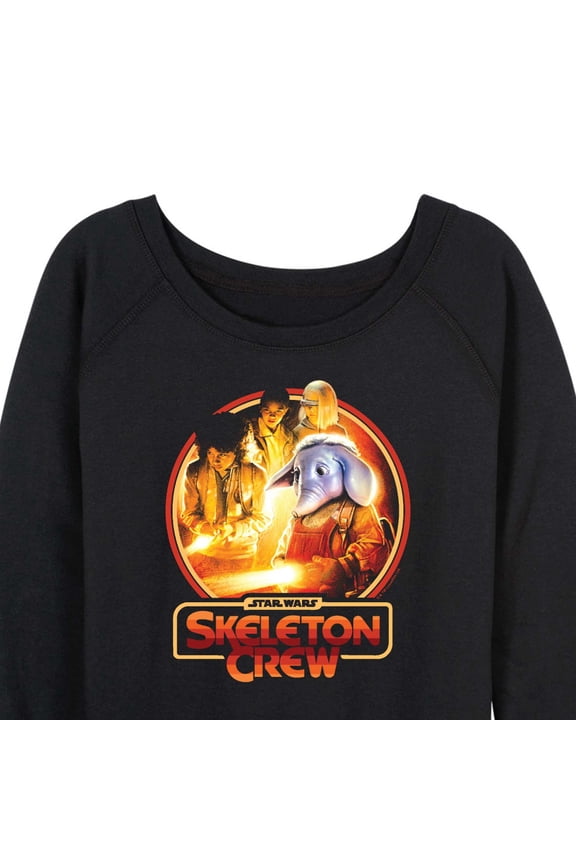 - Skeleton Crew Retro Circle - Women's French Terry Long Sleeve Pullover