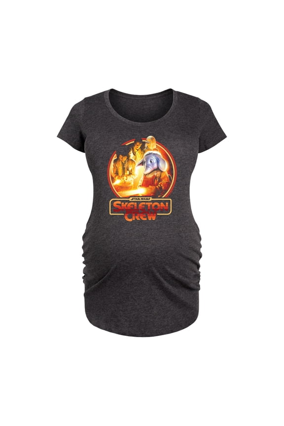 - Skeleton Crew Retro Circle - Women's Maternity Scoop Neck Graphic T-Shirt