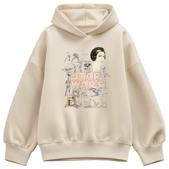 Star Wars - Sketch Art - Women's Oversized Fleece Hoodie Sweatshirt