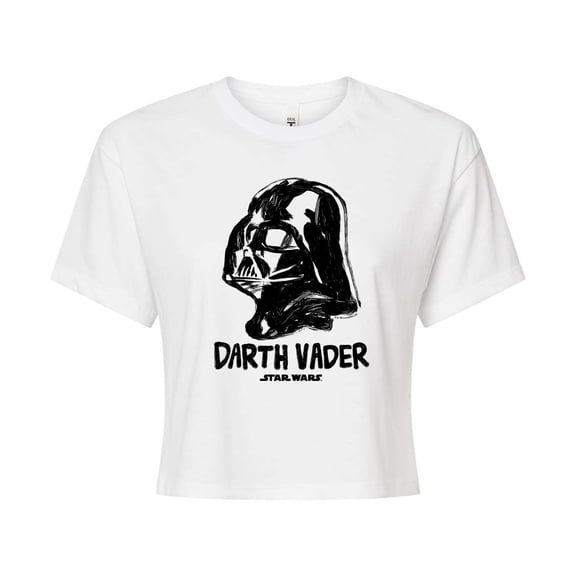 Star Wars - Sketch Darth Vader - Juniors Cropped Tee