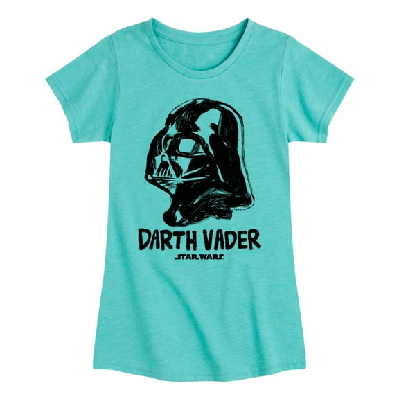 Star Wars - Sketch Darth Vader - Toddler And Youth Girls Fitted Short Sleeve Tee