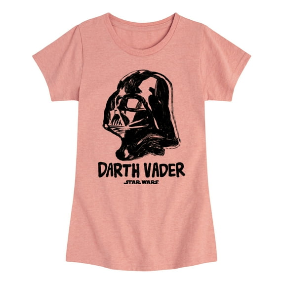 Star Wars - Sketch Darth Vader - Toddler And Youth Girls Fitted Short Sleeve Tee