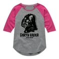 thumbnail image 1 of Star Wars - Sketch Darth Vader - Toddler And Youth Girls Shirt Tail Raglan, 1 of 5