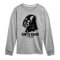 thumbnail image 1 of Star Wars - Sketch Darth Vader - Toddler And Youth Long Sleeve Tee, 1 of 5