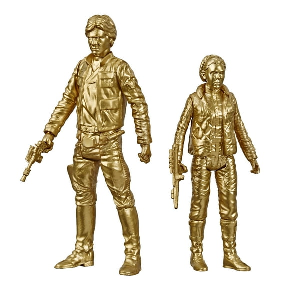 Star Wars: Skywalker Saga Han Solo and Princess Leia Toy Action Figure for Boys and Girls (2”)