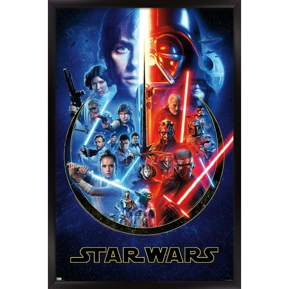 Star Wars - Skywalker Saga Wall Poster, 14.725" x 22.375", Framed