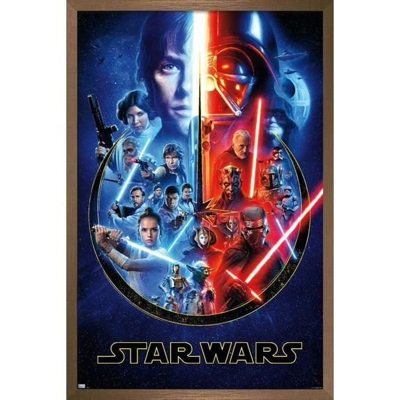 Star Wars - Skywalker Saga Wall Poster, 22.375" x 34", Framed