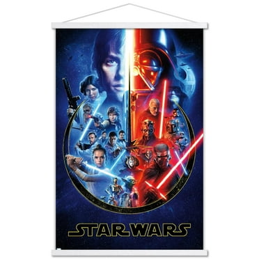 Star Wars - Skywalker Saga Wall Poster with Wooden Magnetic Frame, 22.375" x 34"