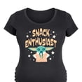 thumbnail image 1 of Star Wars - Snack Enthusiast Grogu - Women's Maternity Scoop Neck Graphic T-Shirt, 1 of 5