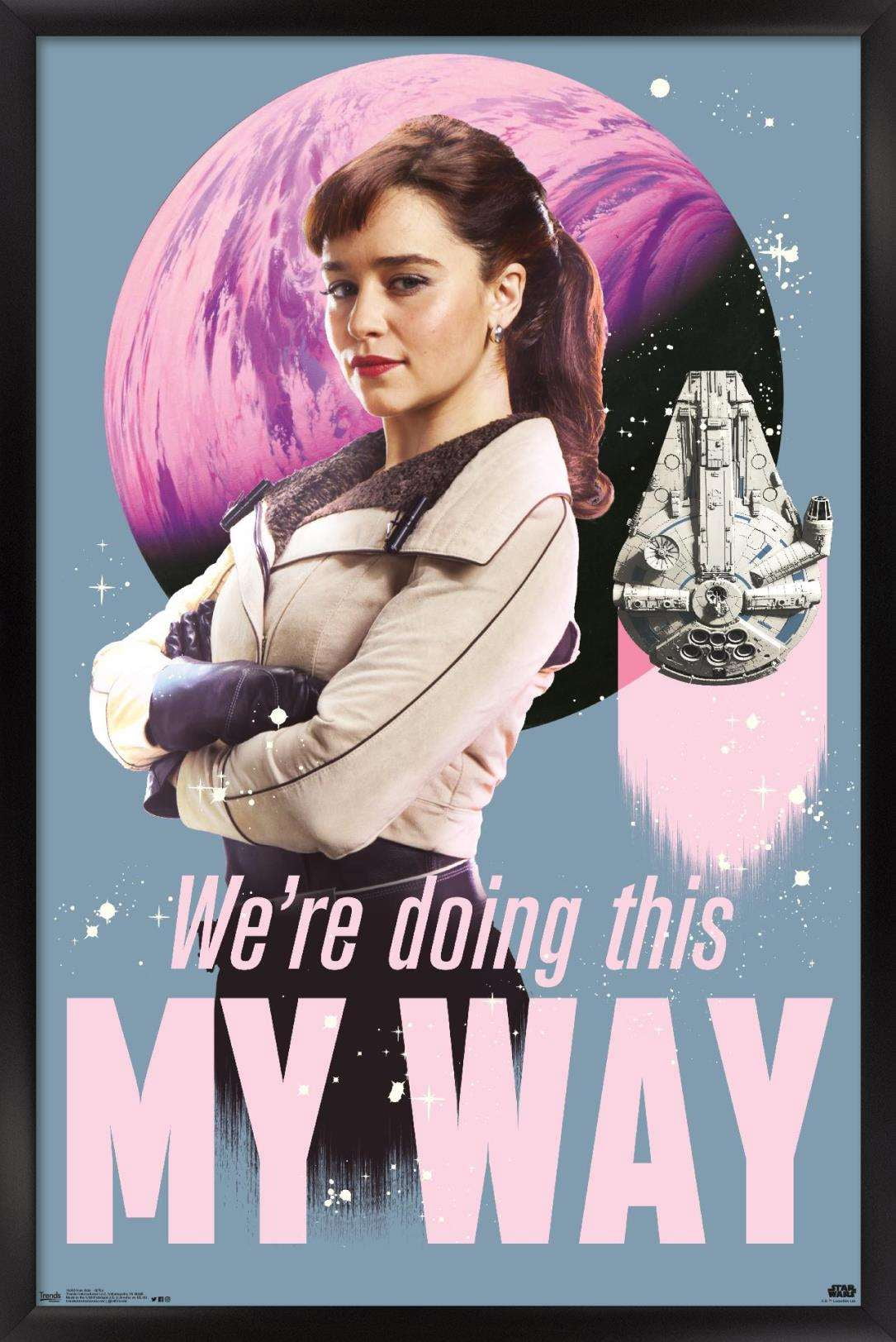Star Wars: Solo - Qi'Ra Wall Poster, 14.725" x 22.375", Framed
