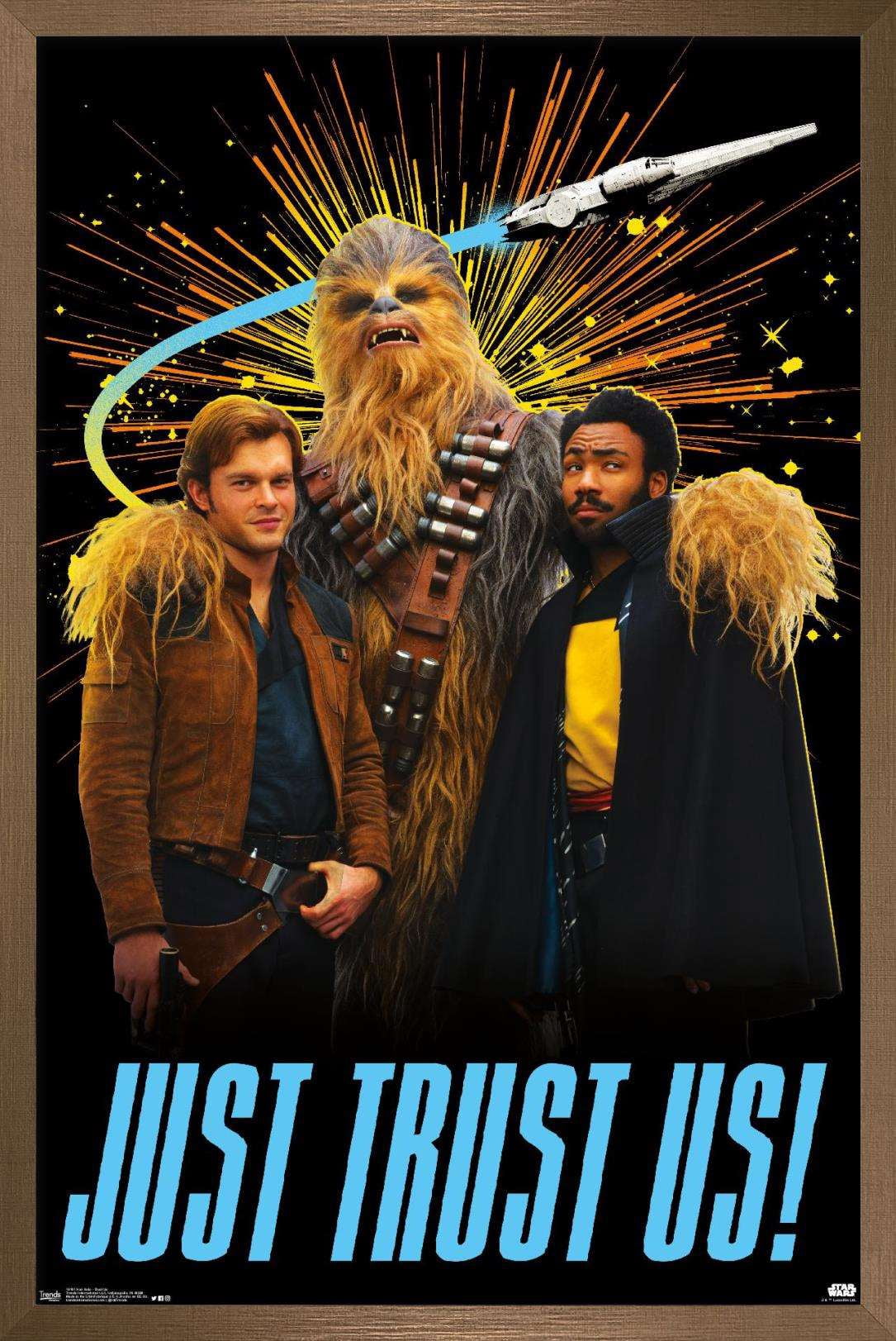 Star Wars: Solo - Trust Us Wall Poster, 22.375" x 34", Framed