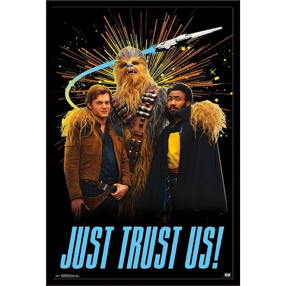 Star Wars: Solo - Trust Us Wall Poster, 22.375" x 34", Framed