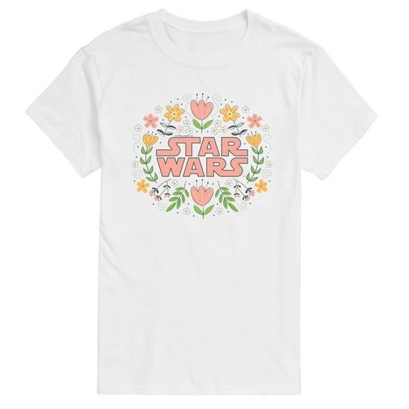 Star Wars - Spring Floral Logo Short Sleeve Graphic T-Shirt