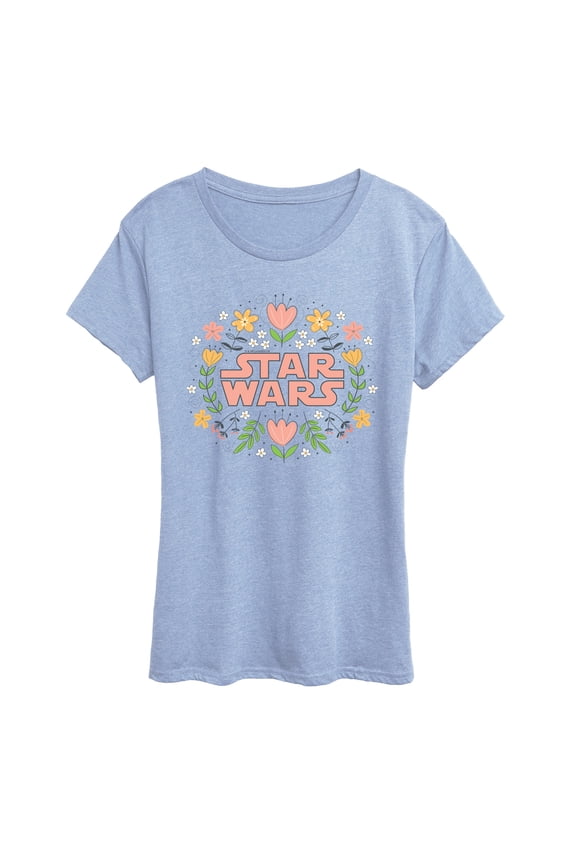 - Spring Floral Logo - Women's Short Sleeve Graphic T-Shirt