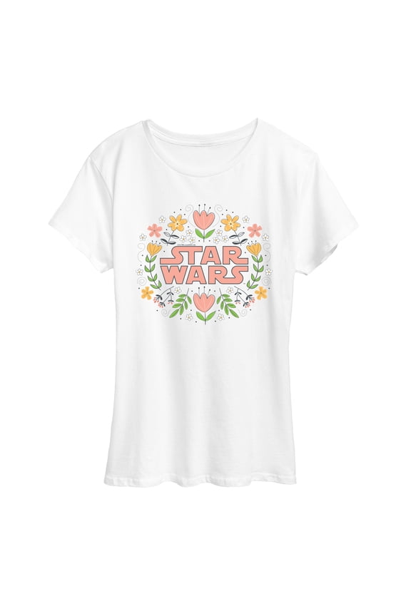 - Spring Floral Logo - Women's Short Sleeve Graphic T-Shirt