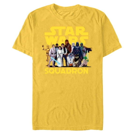 Star Wars Squadron Family Group Trip Vacation Matching - Short Sleeve Blended T-Shirt for Adults - Customized-Yellow