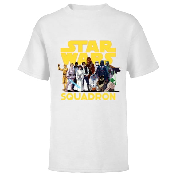 Star Wars Squadron Family Group Trip Vacation Matching - Short Sleeve T-Shirt for Kids - Customized-White