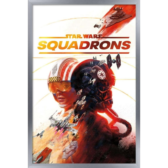 Star Wars: Squadrons - Key Art Wall Poster, 14.725" x 22.375", Framed