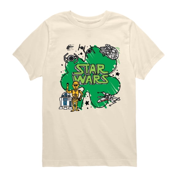 Star Wars - St. Paddy's Scribble - Youth Boys Short Sleeve Graphic T-Shirt