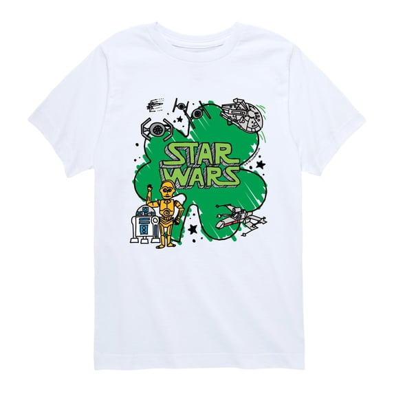 Star Wars - St. Paddy's Scribble Boys' Short Sleeve Graphic T-Shirt