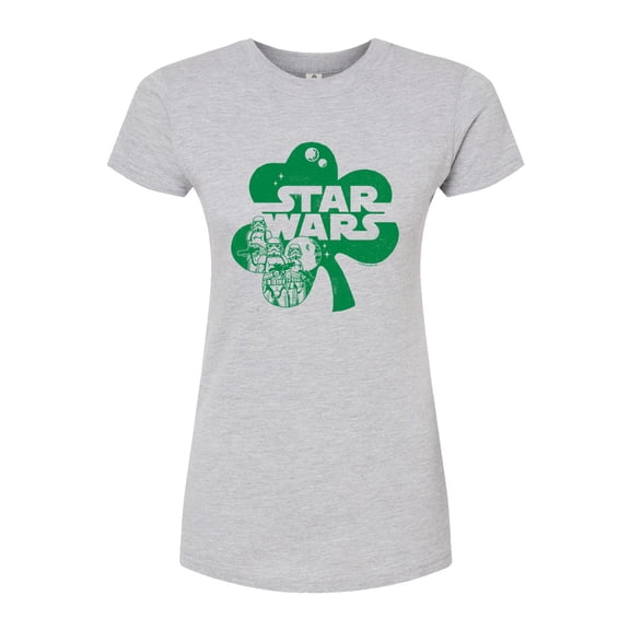 Star Wars - St. Patrick's Day Clover - Juniors Fitted Graphic T-Shirt