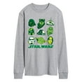 thumbnail image 1 of Star Wars - St. Patrick's Day Green Grid - Men's Long Sleeve Graphic T-Shirt, 1 of 5