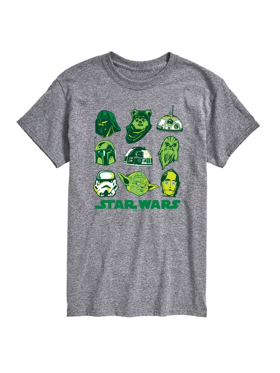 - St. Patricks Day Green Grid Men's Short Sleeve Graphic T-Shirt