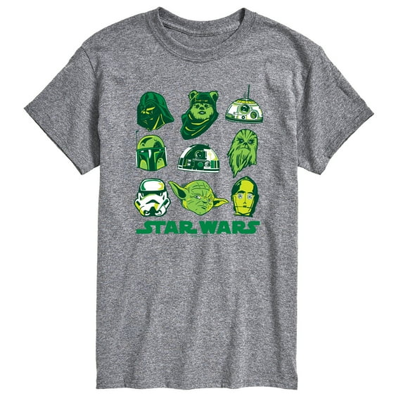 Star Wars - St. Patrick's Day Green Grid - Men's Short Sleeve Graphic T-Shirt