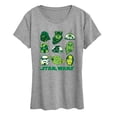 thumbnail image 1 of Star Wars - St. Patrick's Day Green Grid - Women's Short Sleeve Graphic T-Shirt, 1 of 5