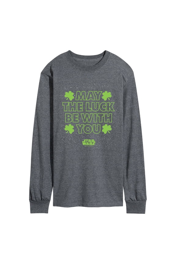 - St. Patrick's Day May Luck Be With You - Men's Long Sleeve Graphic T-Shirt