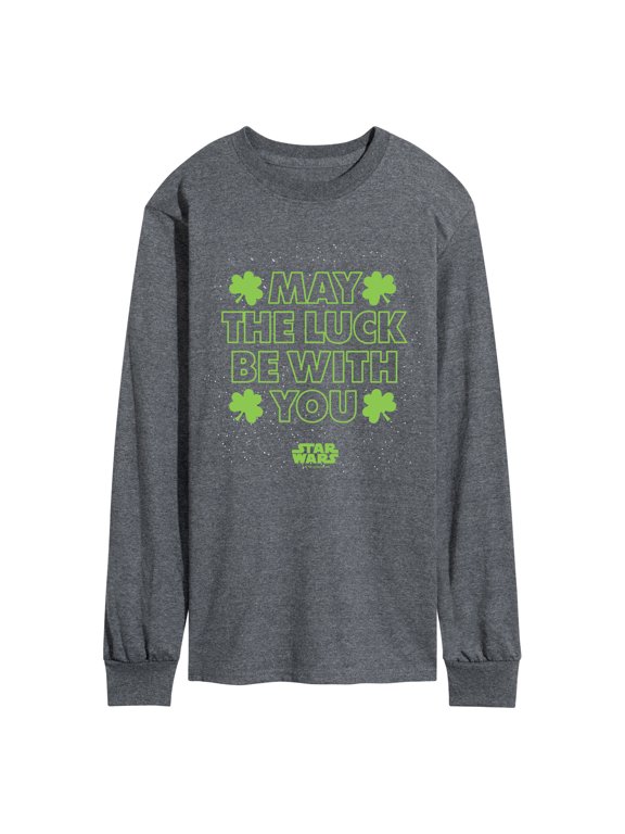 - St. Patricks Day May Luck Be With You Men's Long Sleeve Graphic T-Shirt