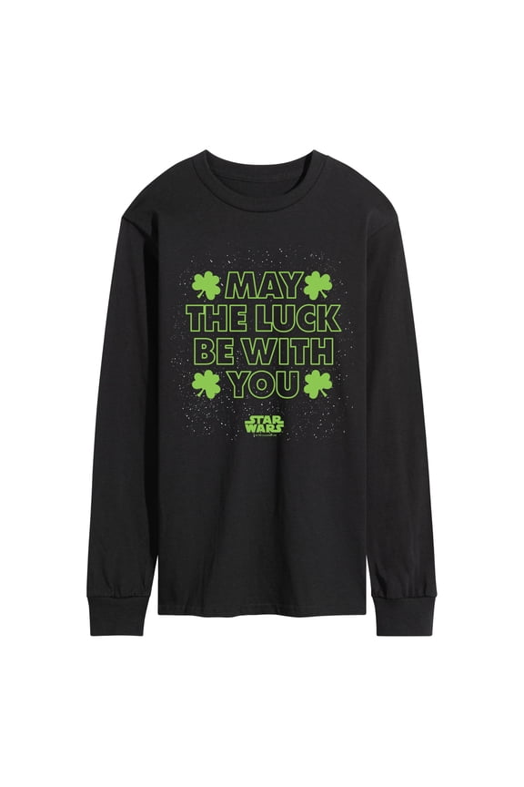 - St. Patrick's Day May Luck Be With You - Men's Long Sleeve Graphic T-Shirt