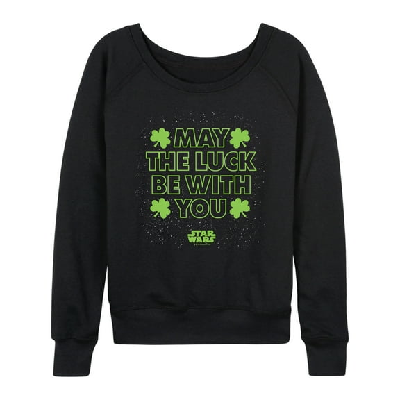 Star Wars - St. Patrick's Day May Luck Be With You - Women's French Terry Pullover Sweatshirt