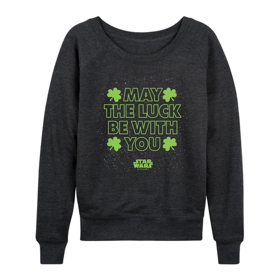 Star Wars - St. Patrick's Day May Luck Be With You - Women's French Terry Pullover Sweatshirt