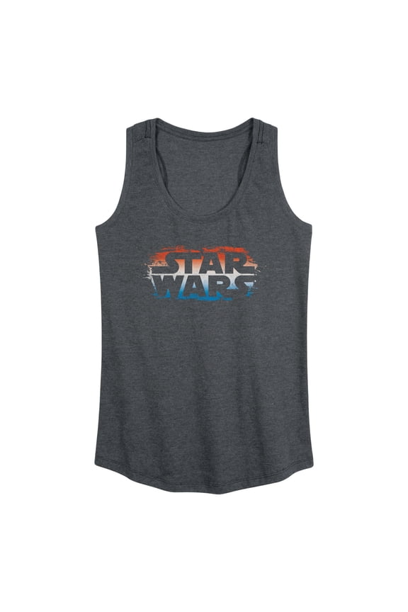 - Star Wars Paint Logo Rwb - Women's Racerback Tank