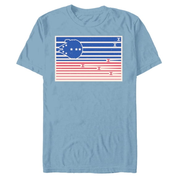 Star Wars Stars and Stripes July 4th - Short Sleeve Blended T-Shirt for Adults - Customized-Ocean Blue