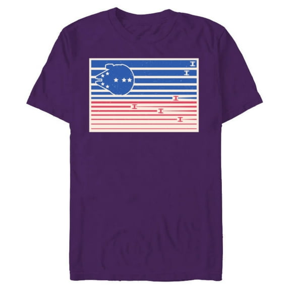Star Wars Stars and Stripes July 4th - Short Sleeve Blended T-Shirt for Adults - Customized-Purple