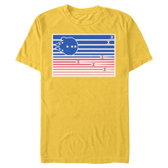 Star Wars Stars and Stripes July 4th - Short Sleeve Blended T-Shirt for Adults - Customized-Yellow