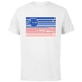 thumbnail image 1 of Star Wars Stars and Stripes July 4th - Short Sleeve Cotton T-Shirt for Adults - Customized-White, 1 of 5