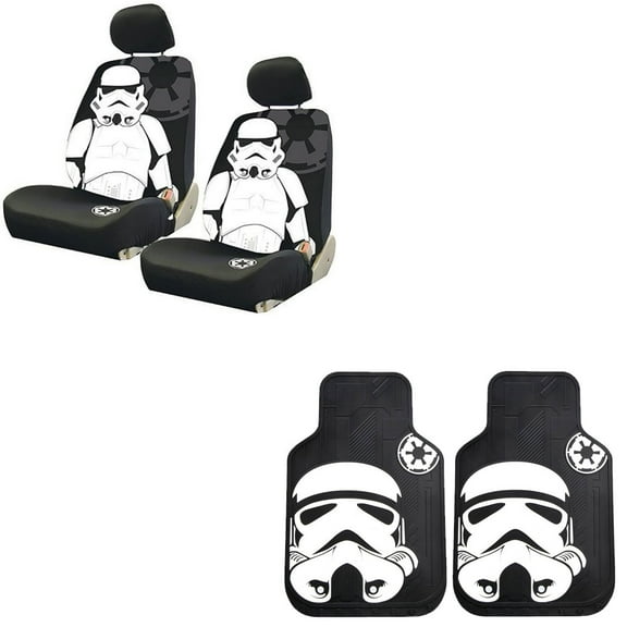 Star Wars Storm Trooper 2 Front Vinyl Floor Mats And 2 Seat Covers