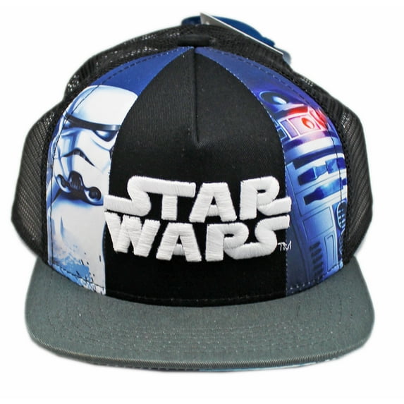 Star Wars Storm Trooper and R2D2 Design Snapback Cap