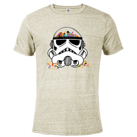 Star Wars Stormtrooper Candy Bowl - Short Sleeve Blended T-Shirt for Adults - Customized-Putty Snow Heather