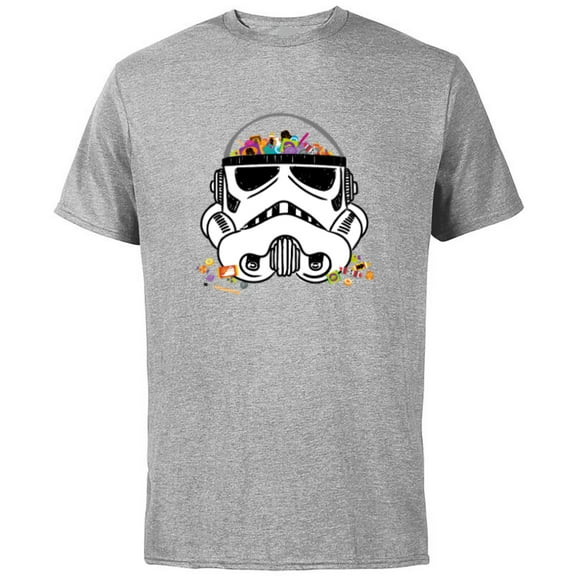 Star Wars Stormtrooper Candy Bowl - Short Sleeve Cotton T-Shirt for Adults - Customized-Athletic Heather
