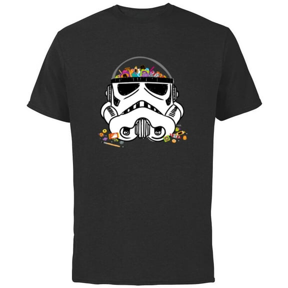 Star Wars Stormtrooper Candy Bowl - Short Sleeve Cotton T-Shirt for Adults - Customized-Black
