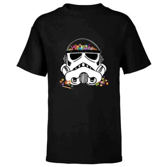 Star Wars Stormtrooper Candy Bowl - Short Sleeve T-Shirt for Kids - Customized-Black