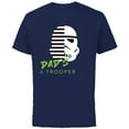thumbnail image 1 of Star Wars Stormtrooper Dad's a Trooper - Short Sleeve Cotton T-Shirt for Adults - Customized-Navy, 1 of 5